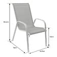 HAPPY GARDEN - Lot de 4 chaises MARBELLA en textilène vert sauge - aluminium vert sauge - vignette