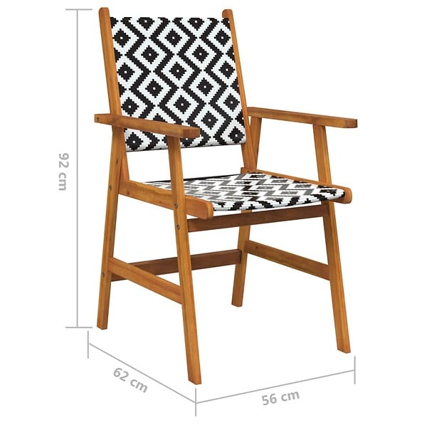 VIDAXL - vidaXL Chaises de jardin lot de 2 Bois d'acacia solide - large