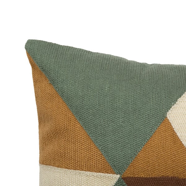 ATMOSPHERA - Coussin brodé Hary vert 30x50 - large