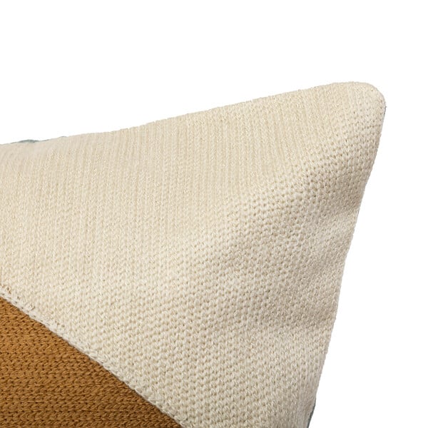 ATMOSPHERA - Coussin brodé Hary vert 30x50 - large
