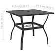 VIDAXL - vidaXL Table de jardin Anthracite 81,5x81,5x72 cm Acier - vignette