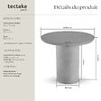 TECTAKE - Table de jardin ronde résistante aux intempéries 86,5x75,5cm - vignette