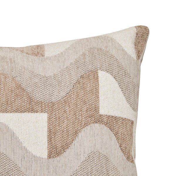 ATMOSPHERA - Coussin décoratif jacquard chenillé Floe - Beige - 38x58cm - large