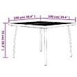VIDAXL - vidaXL Table de jardin anthracite 100x100x72 cm Treillis d'acier - vignette