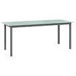 VIDAXL - vidaXL Table de jardin Gris clair 190x90x74 cm Aluminium et verre - vignette