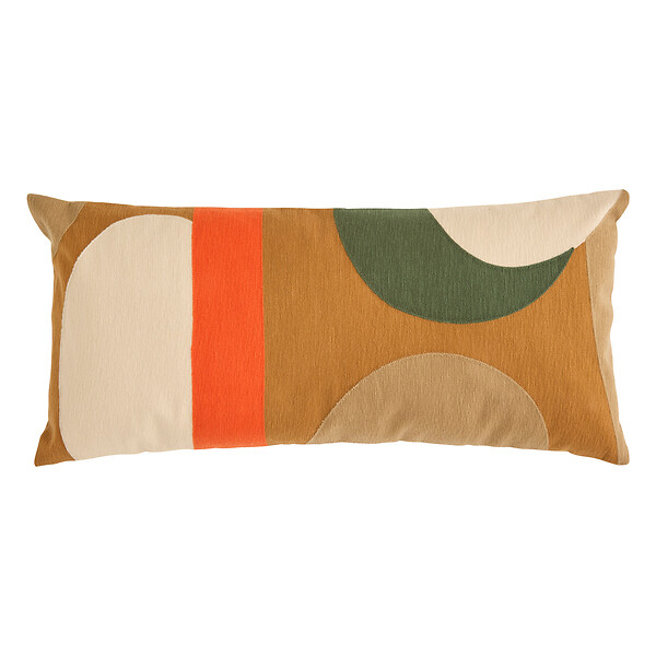 ATMOSPHERA - Coussin décoratif Hary - Marron caramel - L.50xl.30xH.10cm - large