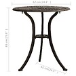 VIDAXL - vidaXL Table de jardin Bronze 62x62x65 cm Aluminium coulé - vignette