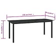 VIDAXL - vidaXL Table de jardin Noir 190x90x74 cm Aluminium et verre - vignette