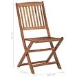 VIDAXL - vidaXL Chaises pliables de jardin lot de 8 avec coussins Bois d'acacia - vignette