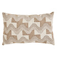 ATMOSPHERA - Coussin décoratif jacquard chenillé Floe - Beige - 38x58cm - vignette