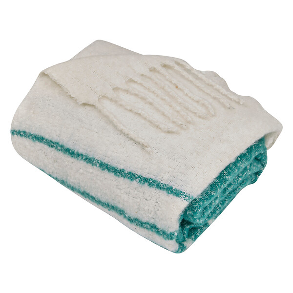 ATMOSPHERA - Plaid effet mohair Flow vert hollywood D170x130cm - large