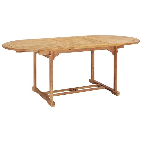VIDAXL - vidaXL Table de jardin extensible 150-200x100x75 cm Teck solide - large