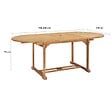 VIDAXL - vidaXL Table de jardin extensible 150-200x100x75 cm Teck solide - vignette