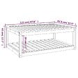 VIDAXL - vidaXL Table de jardin blanc 121x82,5x45 cm bois massif de pin - vignette