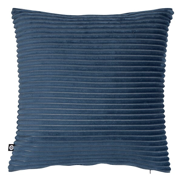 ATMOSPHERA - Coussin velours côtelé Arum - Bleu encre - L.38xl.38cm - large