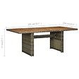 VIDAXL - vidaXL Table de jardin Marron Résine tressée et bois d'acacia massif - vignette