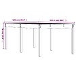 VIDAXL - vidaXL Table de jardin blanc 203,5x100x76 cm bois massif de pin - vignette