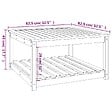 VIDAXL - vidaXL Table de jardin blanc 82,5x82,5x45 cm bois massif de pin - vignette