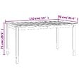 VIDAXL - vidaXL Table à dîner de jardin 150x90x75 cm bois massif de teck - vignette