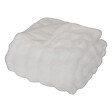 ATMOSPHERA - Plaid fausse fourrure 3D Zephy - Blanc - 180x230cm - vignette