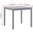VIDAXL - vidaXL Table de jardin Gris 80x80x74 cm Bois d'acacia massif - vignette