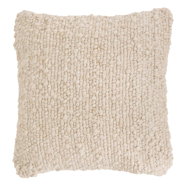 ATMOSPHERA - Coussin effet laine Volna - Ivoire - 45x45cm - large