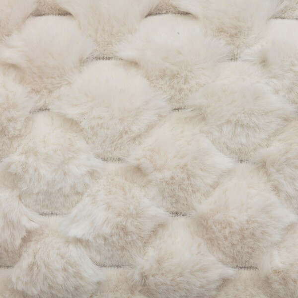 ATMOSPHERA - Coussin décoratif jacquard Fourrure Beige 38 x 58 cm - large