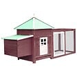 VIDAXL - vidaXL Poulailler avec nichoir Moka 190x72x102 cm Bois de sapin massif - vignette