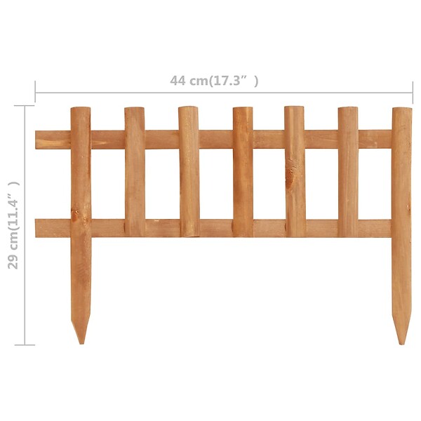VIDAXL - vidaXL Bordure de jardin 10 pcs Bois de sapin 4,4 m - large