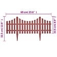 VIDAXL - vidaXL Bordures de pelouse 17 pcs 10 m Marron - vignette