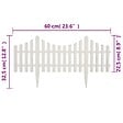VIDAXL - vidaXL Bordure de pelouse Blanc 17 pcs / 10 m - vignette
