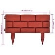 VIDAXL - vidaXL Clôture de jardin avec design de briques 11 pcs - vignette