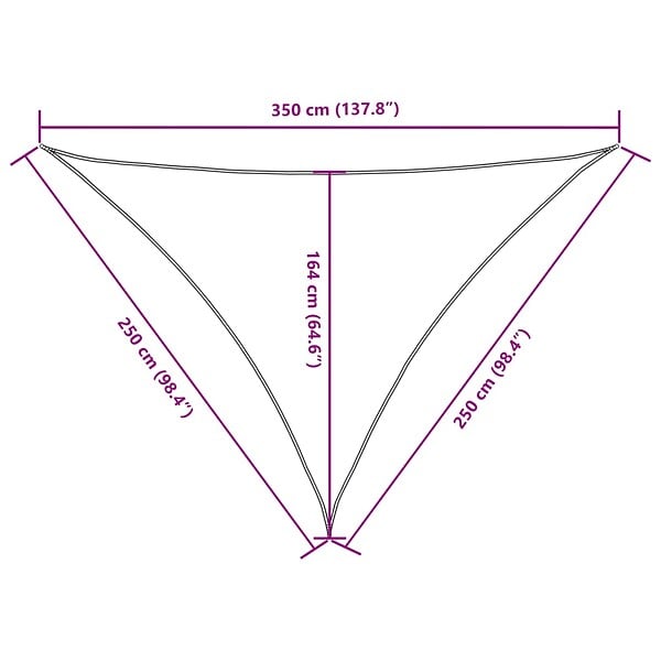 VIDAXL - vidaXL Voile de parasol tissu oxford triangulaire 2,5x2,5x3,5 m crème - large