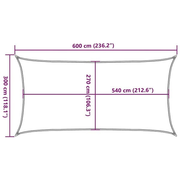 VIDAXL - vidaXL Voile d'ombrage 160 g/m² Crème 3x6 m PEHD - large