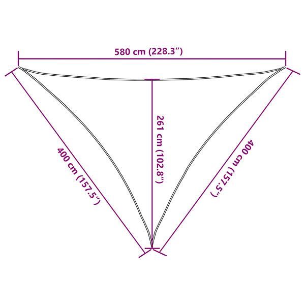 VIDAXL - vidaXL Voile d'ombrage 160 g/m² Crème 4x4x5,8 m PEHD - large
