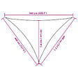 VIDAXL - vidaXL Voile d'ombrage 160 g/m² Crème 4x4x5,8 m PEHD - vignette