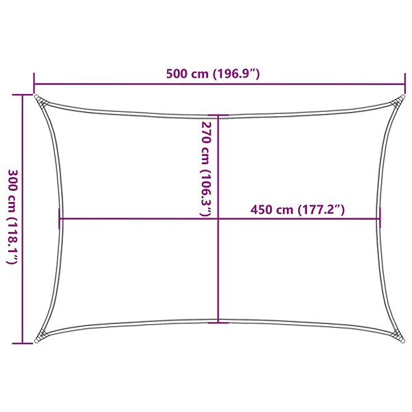 VIDAXL - vidaXL Voile d'ombrage 160 g/m² Crème 3x5 m PEHD - large