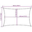 VIDAXL - vidaXL Voile d'ombrage 160 g/m² Crème 3x5 m PEHD - vignette