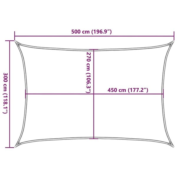VIDAXL - vidaXL Voile d'ombrage 160 g/m² Blanc 3x5 m PEHD - large