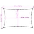 VIDAXL - vidaXL Voile d'ombrage 160 g/m² Blanc 3x5 m PEHD - vignette