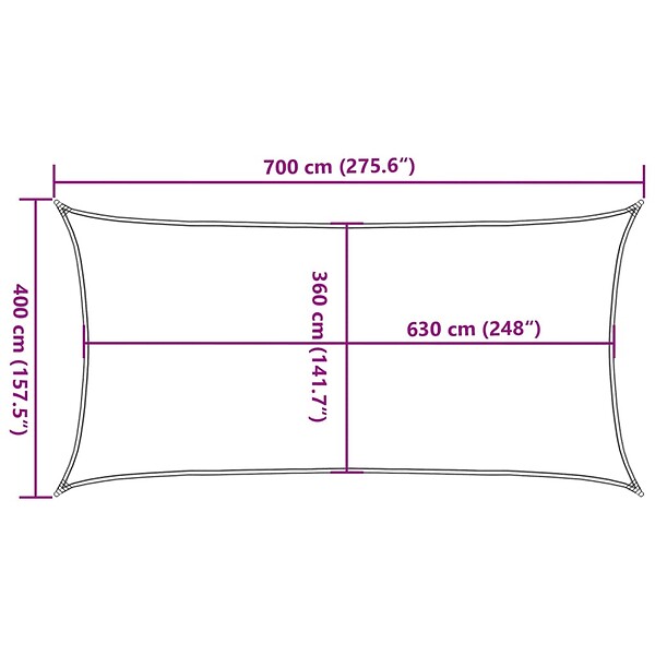VIDAXL - vidaXL Voile d'ombrage 160 g/m² Crème 4x7 m PEHD - large