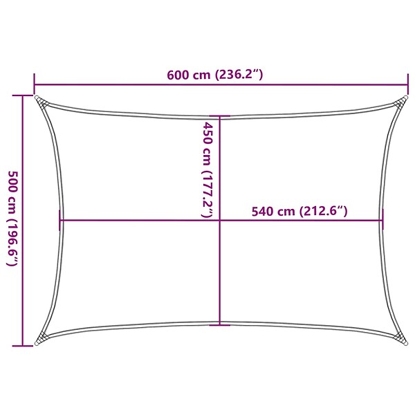 VIDAXL - vidaXL Voile d'ombrage 160 g/m² Crème 5x6 m PEHD - large