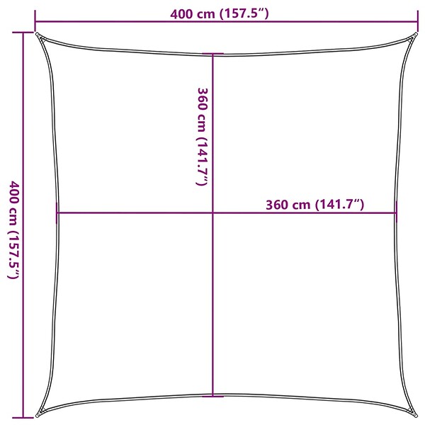 VIDAXL - vidaXL Voile d'ombrage 160 g/m² Anthracite 4x4 m PEHD - large