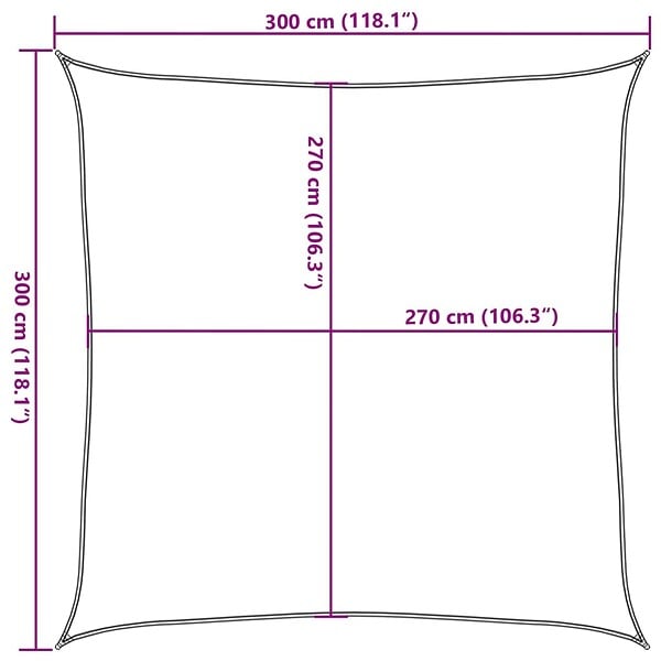 VIDAXL - vidaXL Voile d'ombrage 160 g/m² Anthracite 3x3 m PEHD - large