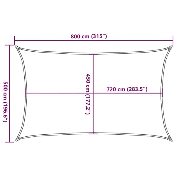 VIDAXL - vidaXL Voile d'ombrage 160 g/m² Crème 5x8 m PEHD - large