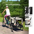 TECTAKE - Remorque vélo pour chien WoofRider multifonction, Pliable, jusqu'à 40kg beige - vignette
