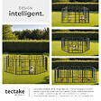 TECTAKE - Enclos modulable pour chien gris portes avec double verrou pliable vernis protection dimensions 210 cm - vignette