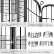 TECTAKE - Enclos modulable pour chien gris portes avec double verrou pliable vernis protection dimensions 210 cm - vignette