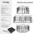 TECTAKE - Enclos modulable pour chien gris portes avec double verrou pliable vernis protection dimensions 210 cm - vignette