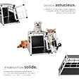 TECTAKE - Cage de transport pour chien simple dos droit noir - vignette